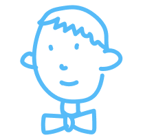 Illustrated marketing freelancer character