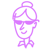 Illustrated right-hand person character